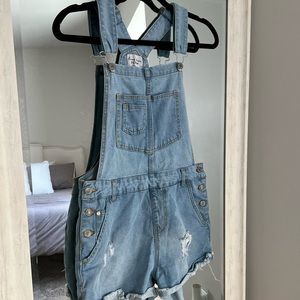 Denim Short Overalls